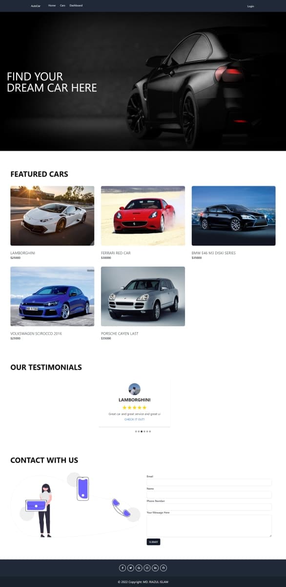Auto Car Shop - Full Page